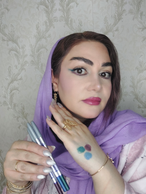 مداد چشم رنگی بارین ابی سبز زرشکی قهوه ای و مشکی